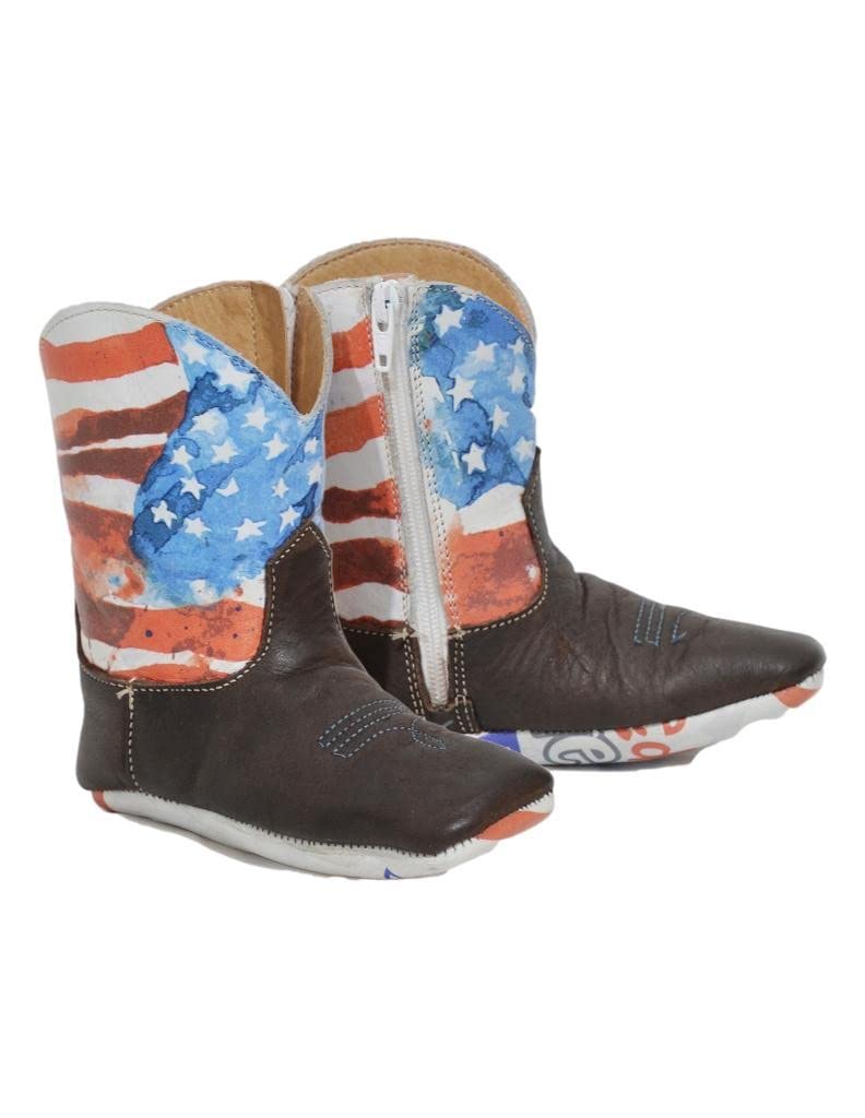 Tin Haul Footwear Infant American Mini Cowboy Boots Brown 2