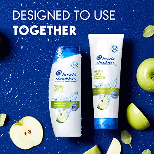 Image of Head and Shoulders Dandruff Shampoo, Anti-Dandruff Treatment, Green Apple for Daily Use, Paraben Free, 12.5 oz