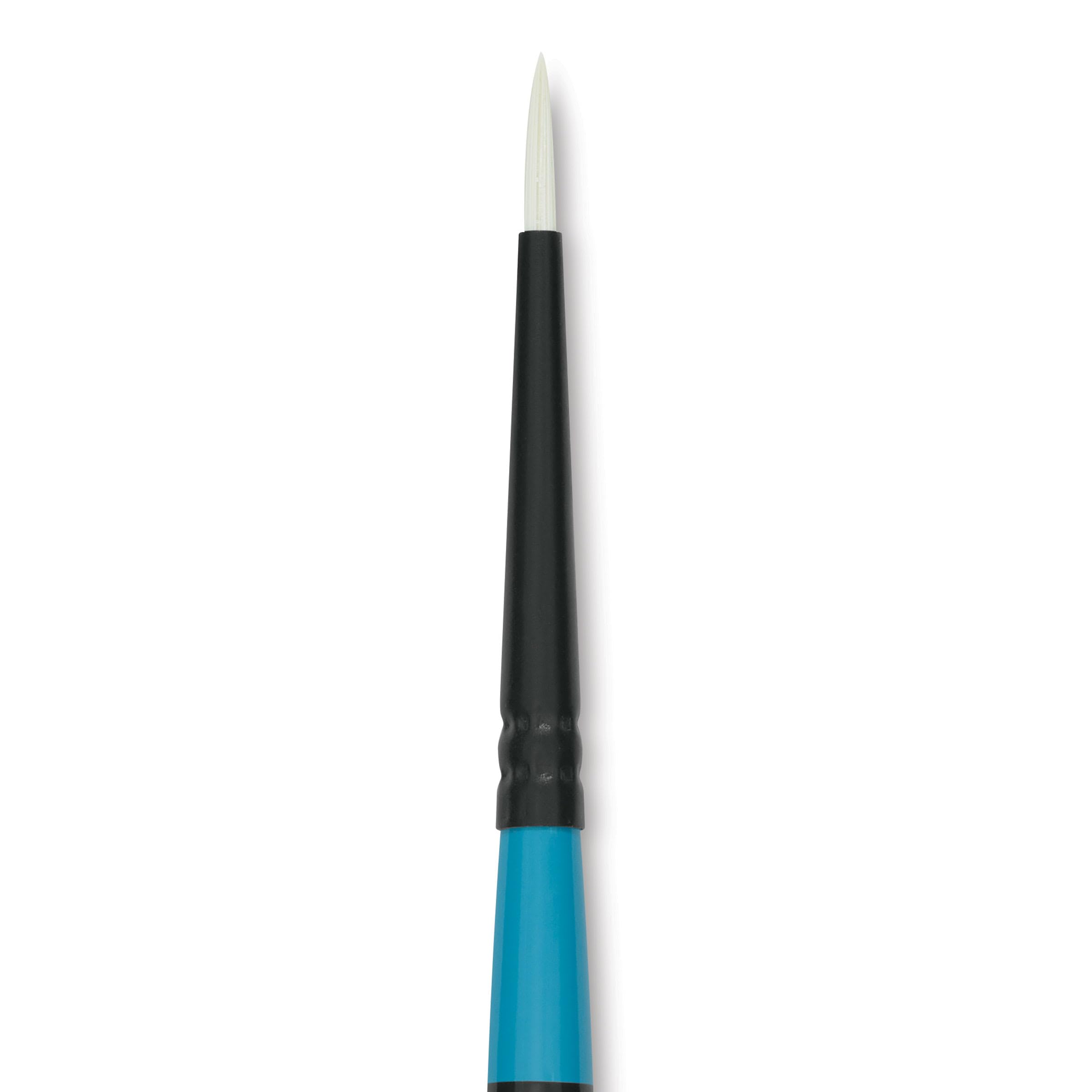 Princeton Artist Brush Co. Blue Princeton Series 6500 Aspen Synthetic Brush - Short Handle, Round, Size 2