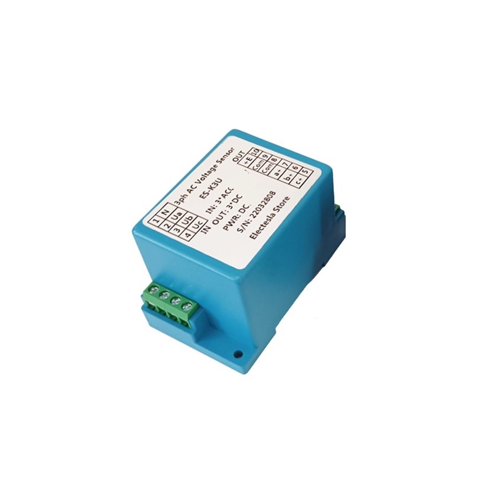 PXQCHAVLN AC Voltage Transmitter Input AC0-600V Voltage Sensor Detector Analog Output 0-5V 0-10V 1-5V High Voltage Closed Loop Sensor DC12V PWR(3ph Ac0-465v,0-10V)