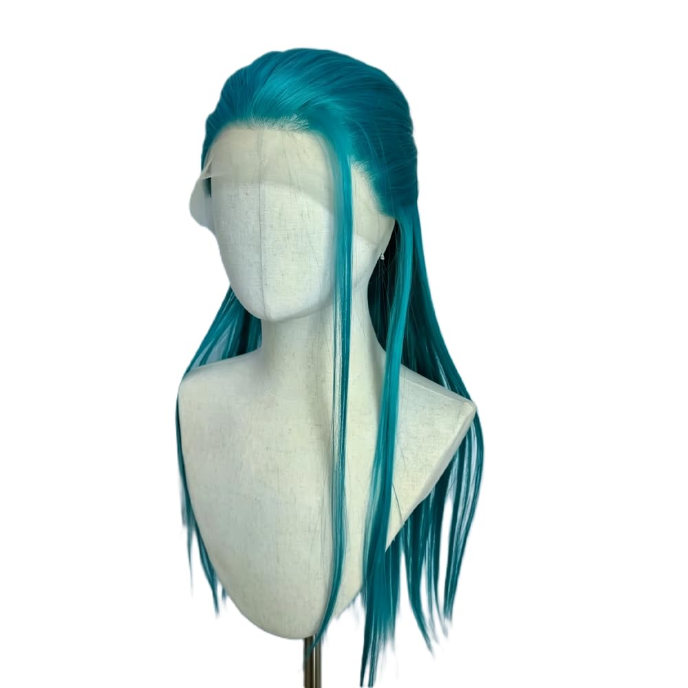 Haarpflege Türkisgrüne 13 * 4 26 Zoll Lange Gerade Perücke Für Frauen Spitzenperücken Für Cosplay