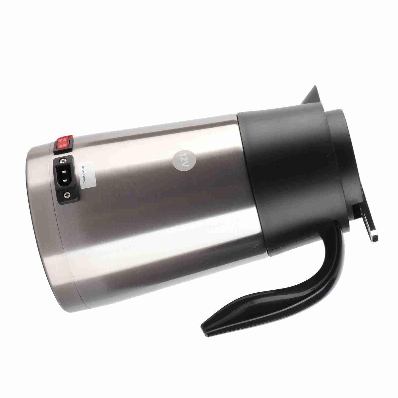 Hervidor eléctrico de 1300ml y 12V, taza de viaje, caldera de agua calentada de acero inoxidable para coche y camión (coche de 12v)