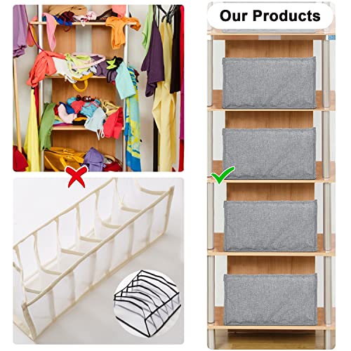 2 pezzi Organizzatore per Cassetti Armadio jeans Scatola a Scomparti per Cassetti Organizer Cassetti Intimo Scatole per Riporre con 7 Scomparti Lavabile Pieghevole Organizer per Vestiti, magliette - Image 5