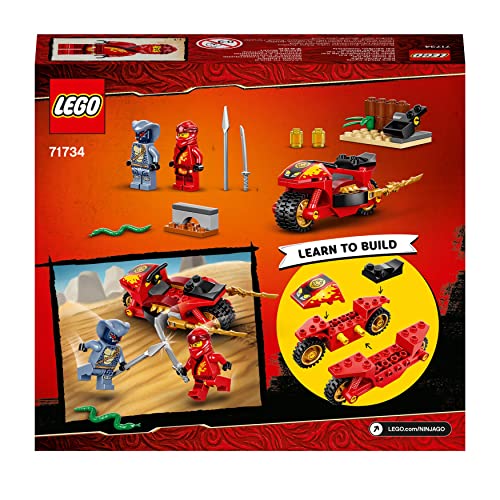 NINJAGO La Moto di Kai, Giocattoli per Bambini di 4 Anni con Minifigure del Ninja e del Serpente Guerriero Rattla, 71734 - Lego - Immagine 7