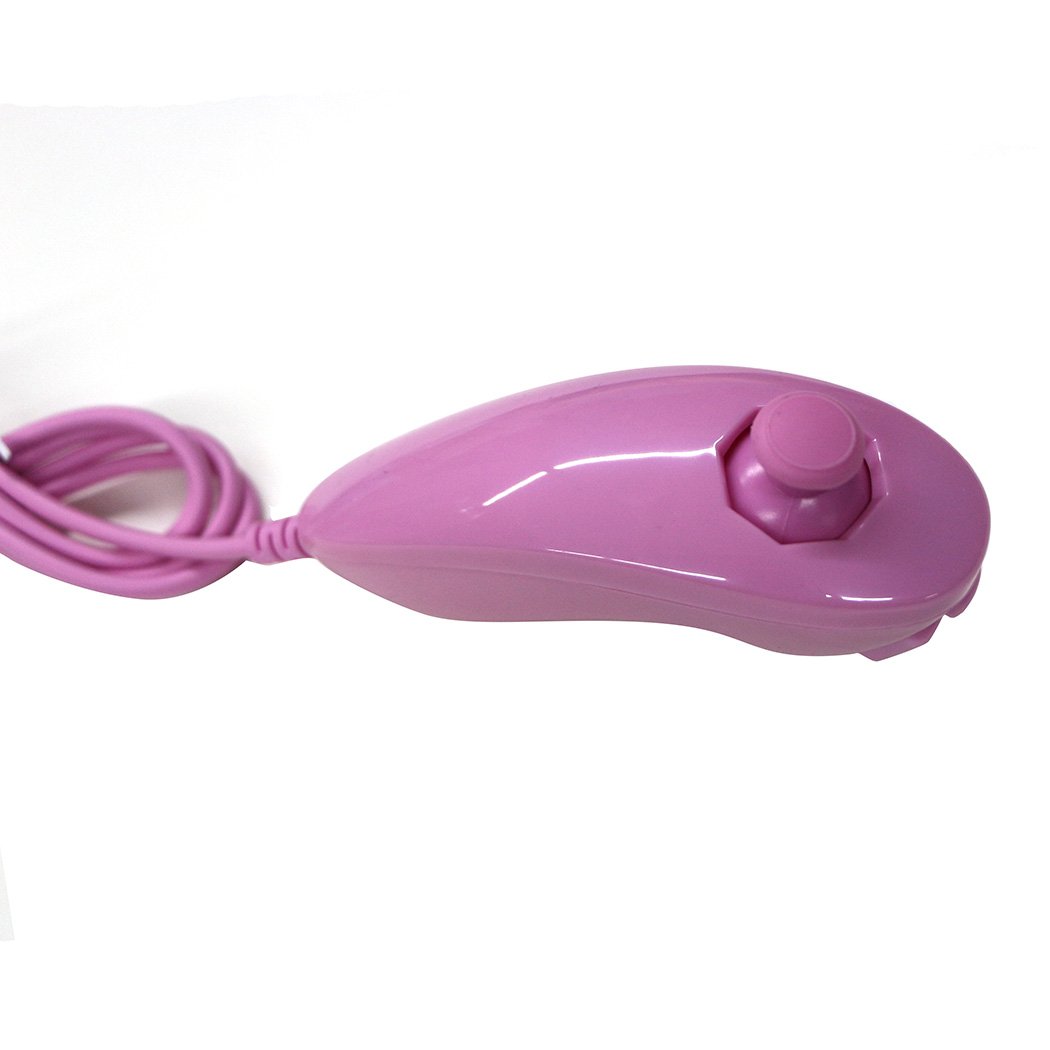 Pack of 2 Pink Replacement Nunchuk Controller for Wii Video Game