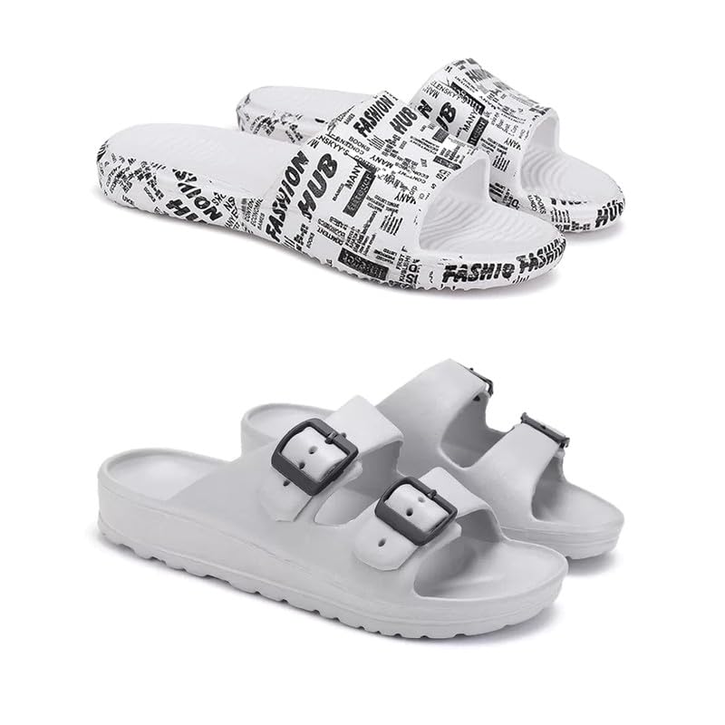 Lightweight Classic Clogs || Sandals with Slider Adjustable Back Strap for Men-Combo(2)-3104-3114-7 Grey(COMBO(2)-3104-3114-7_BZ)-image-41