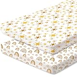 Babebay Stretchy Pack N Play Playard Fitted Sheet Set, Premium Mattress Pad Sheets Portable Mini...