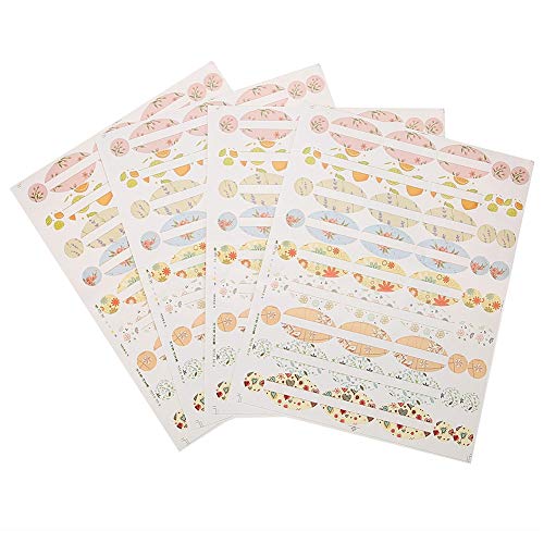 Etiqueta engomada de la botella de aceite esencial de 4 hojas Pegatinas redondas y de forma ovalada Etiqueta de la botella de perfume para decorar la botella de aceite esencial y