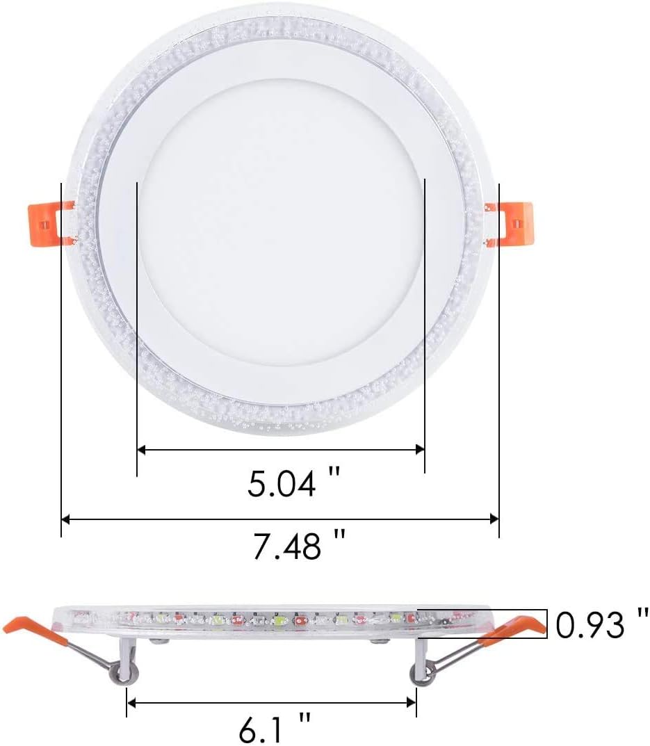 Frее Shірріng Ovеr $50 Remote Control 6'' Cold White 6500k + RGB LED Round Panel Light, Color Changing Ultra Thin Recessed Ceiling Down Lights, AC100-240V 16W, Office, Home Commercial Light, Living Room, Pack of 12 Buу 1 gеt 1 Remote Control 6'' Cold White 6500k + RGB LED Round Panel Light, Color Changing Ultra Thin Recessed Ceiling Down Lights, AC100-240V 16W, Office, Home Commercial Light, Living Room, Pack of 12