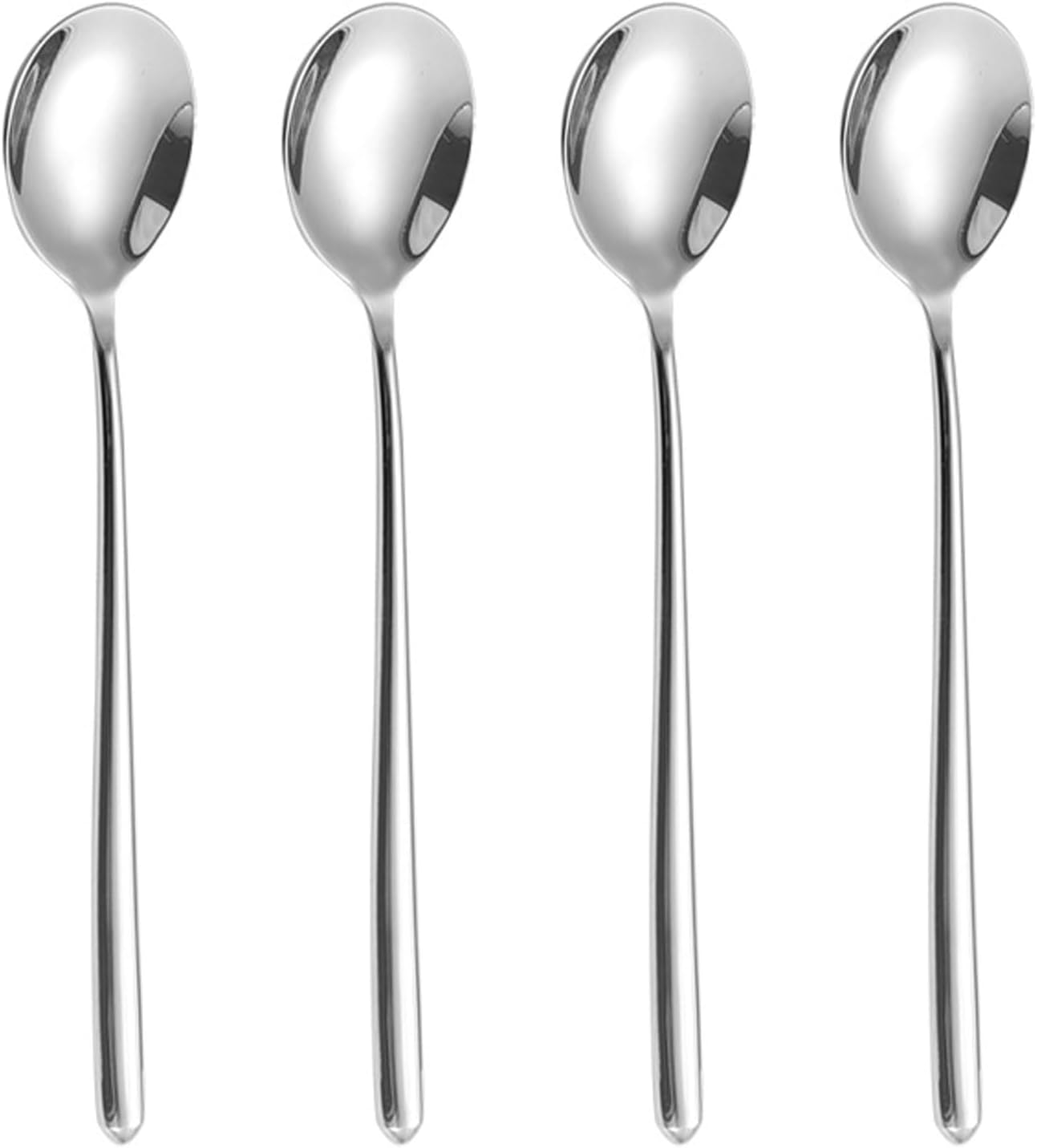 Stainless Steel Soup Spoons, 6.2-in Heavy Weight Round Soup Thick Spoons Stainless Steel Spoons Dinner Spoons Suitable Cereal Bouillon Milk Soup Hot C