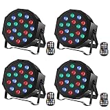 Rechargeable Uplights 18LED RGB LED Stage Lights, HOLALAMP Par Lights Wireless Stage Uplighting with