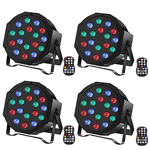 Rechargeable Uplights 18Led Rgb Led Stage Lights, Holalamp Par Lights Wireless Stage Uplighting With Remote Controller 7Ch Dmx Sound Control For Wedding Dj Disco Events Home Party #TOP20