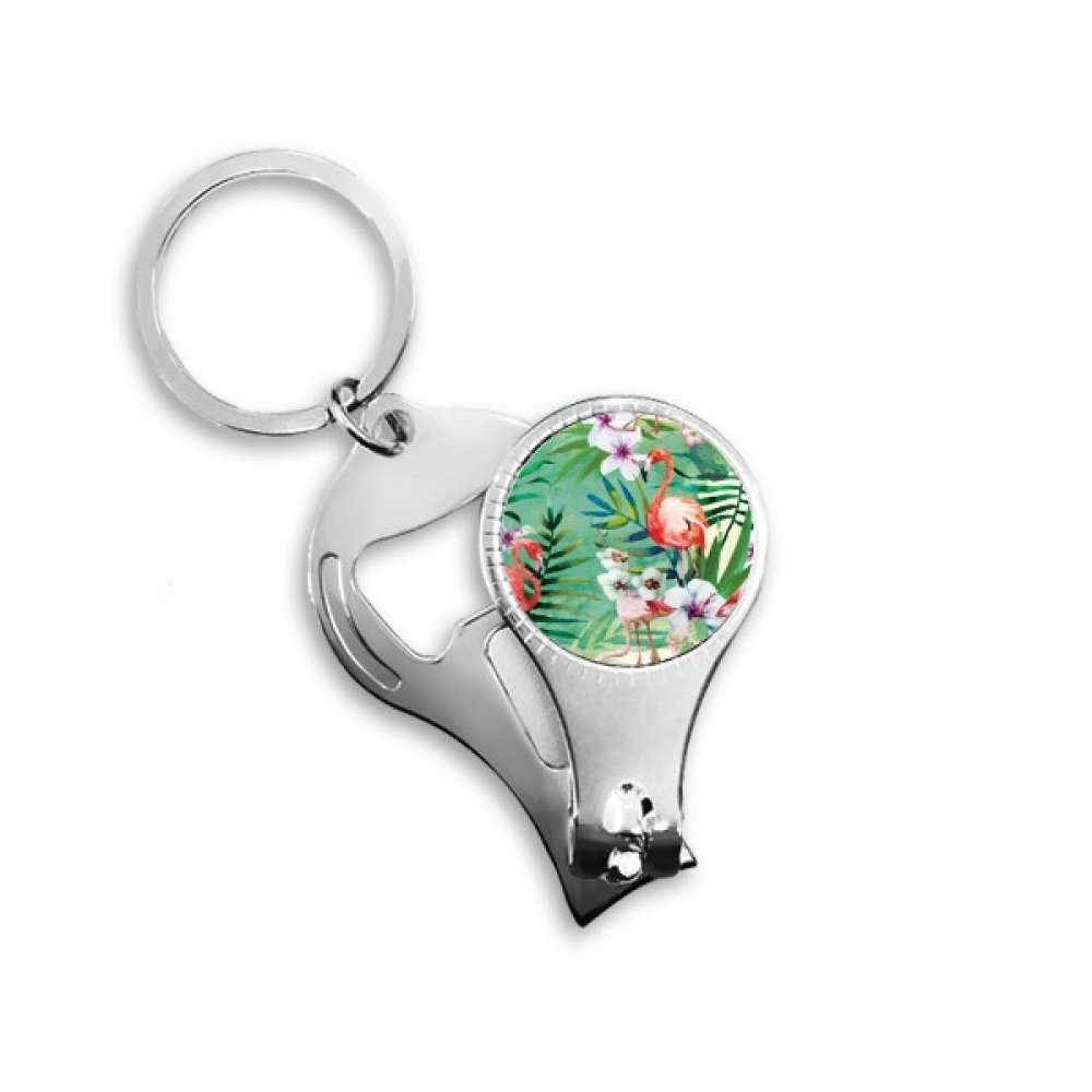 Pince à ongles flamant rose Tropical Plants pour manucure originale - 4