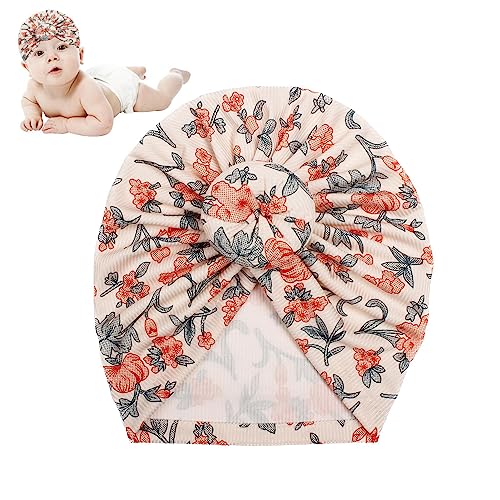 Gorros Bebé 0-6 Meses,Gorros florales para bebés recién nacidos | Diademas para bebés de 0 a 3 meses y de 1 a 2 años para usar, sesiones de fotos, deportes, duchas Gimocool