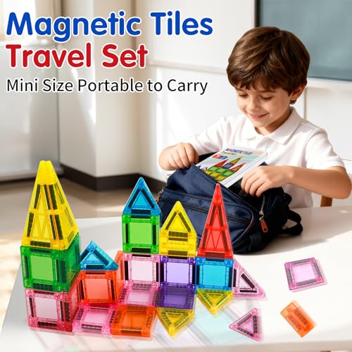 Kerhitoy 48-Piece Mini Magnetic Tiles Travel Set — view 5