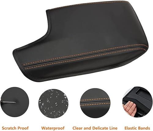 Miniatura 2 de Funda para reposabrazos de consola central para Subaru Crosstrek 2018-2023 e Impreza 2017-2023, piel sintética, impermeable, funda protectora de