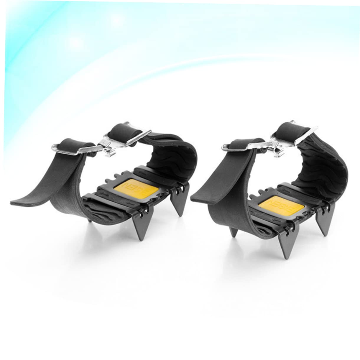 Didiseaon Snow Crampons for Shoes 4-Teeth Ice Cleats Hard Manganese Steel Elastic Adjustable for Outdoor Adventures