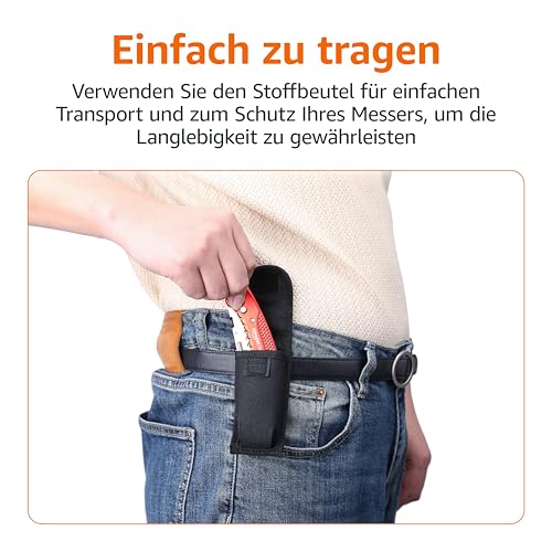 Amazon Basics Robustes Universalmesser mit Aluminiumgehäuse, Rot