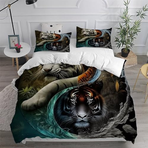 Housse de couette fermeture éclair cheval blanc parure lit anti-plis - 6