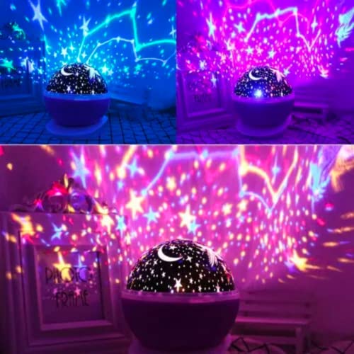 Luminária Abajur Rotativa Projetor Globo Estrelas Crianças 360º Star Master Gira Teto Galaxy Quarto