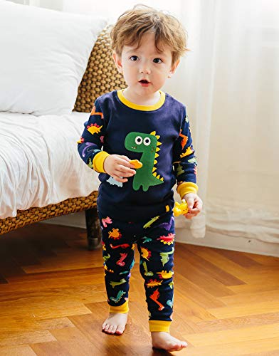 VAENAIT BABY 12M-12Y Infant Kids Junior Boys Girls Animal Truck Rabbit Character 100% Cotton Pajamas Set2