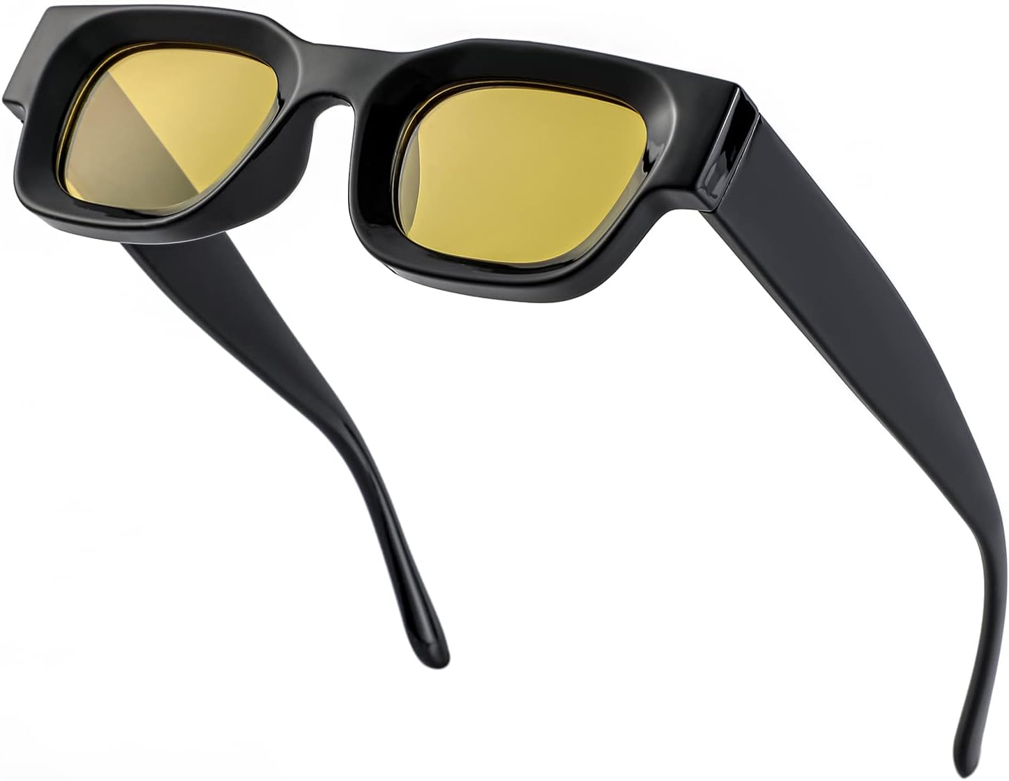 Thick Square Frame Sunglasses for Women Men Chunky Rectangle Polarized Sunglasses UV400 Protection