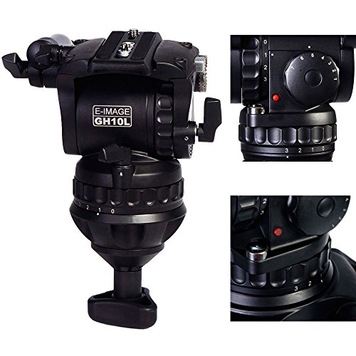 Ikan 2 Stage Carbon Fiber Video Tripod W/ Gh10L Fluid Pan/Tilt Head, Maximum Height: 63″, 100Mm Bowl, Variable Tilt/Drag, 133 Lb. Capacity, Includes Padded Shoulder Bag (Eg10C2L) - Black #TOP7