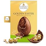 Ferrero Rocher - Uovo di Pasqua 2026 al Cioccolato al Latte con Granella di Nocciole, 6 Specialità Ferrero Rocher Incluse, Idea Regalo Pasqua, Confezione da 250 g
