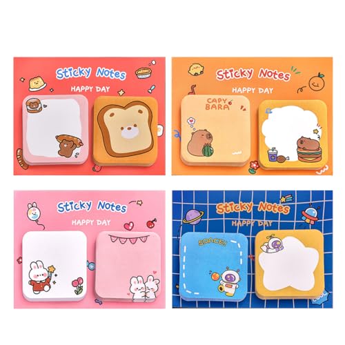 KSOIQPU 8pcs kids mini notepad stationery, page marker stickers as gadgets birthday party animal design kids gift Ideal para notas, listas y recordatorios
