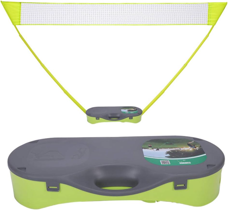 Badminton Net for Tennis Volleyball, Portable Badminton and Tennis Simple Folding Tennis Mobile Net Suitable for Outdoor, Parks, Playgrounds (D)