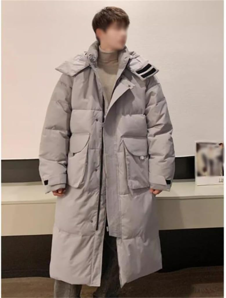 VIDI Couples Coat Young Hooded In The Long Down Jacket Male Winter Thick Warm Korean Version Loose