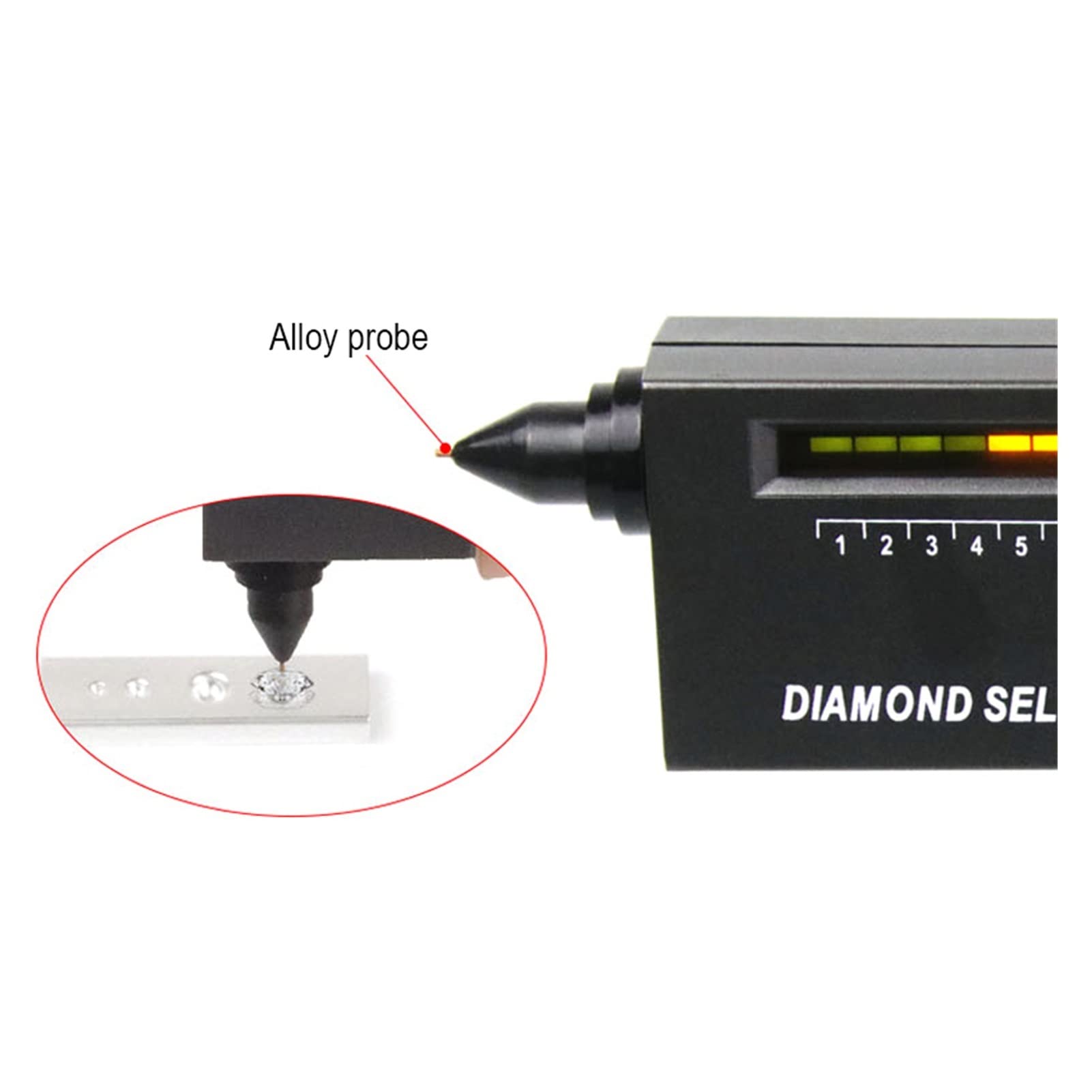 Twardościomierz, Przenośny Diamond Gem Tester Selektor z Case Gemstone Platform Jeweller Tool Testeur Diamant Twardość
