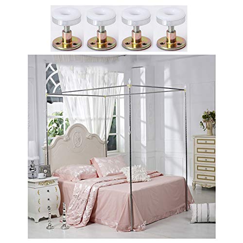 PKEWNXDQJ Mosquito Net Bracket Stainless Steel Bed Mosquito Net Frame, Mosquito Netting Bracket for Four Corner Bed, Bed Canopy Post Fit (25Mm 1.8×2M Bed)