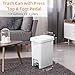 MOPALL Slim Bathroom Trash Can with Lid - 1.9 Gallon Dual-Way Opening (Step Pedal & Press Top) Small Trash Can for Narrow Spaces, Rust-Proof Wastebasket Small Garbage Can for Bathroom, Bedroom, Office