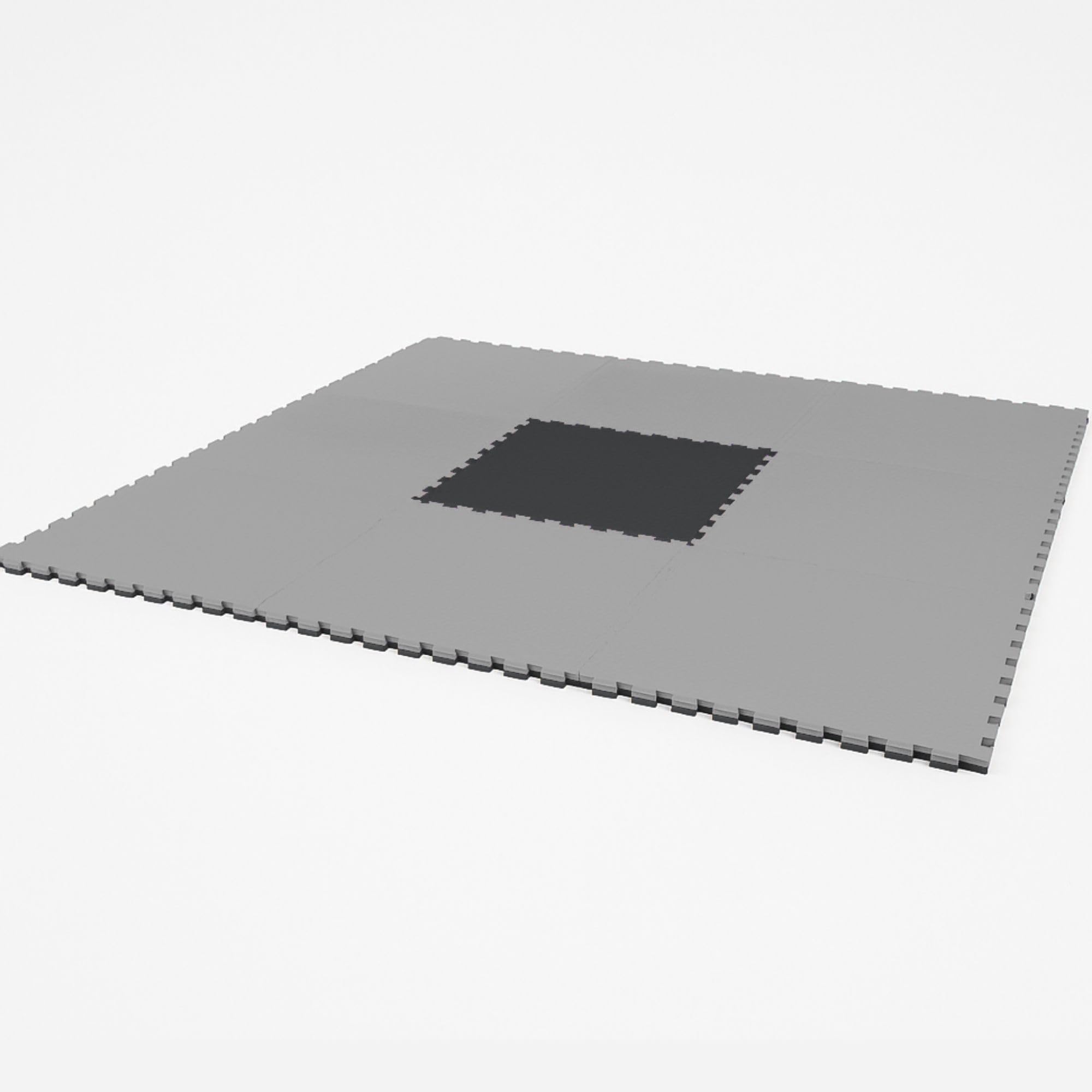 Draven® Reversible Interlocking Foam Exercise Mat – 107cm x 107cm | Puzzle Tiles for Gym, Home Workouts, Yoga, Kabaddi & Kids Play Area | Anti-Slip Floor Protection Mat Grey & Black (30mm - 2Pcs)-image-20