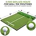 Golfguru Golf Mat 5x4ft-16mm Thickened Dual Turf Golf Hitting Mat with Alignment Aid, Dense Elite Mats Practice Outdoor Indoor, Chipping Training Matt for Backyard Garage Driving Simulators