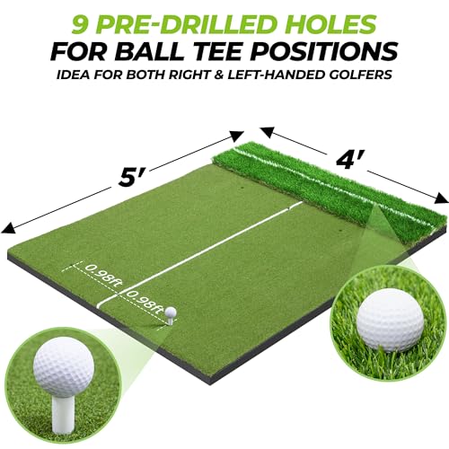 Golfguru 5x4ft Dual-Turf Golf Mat