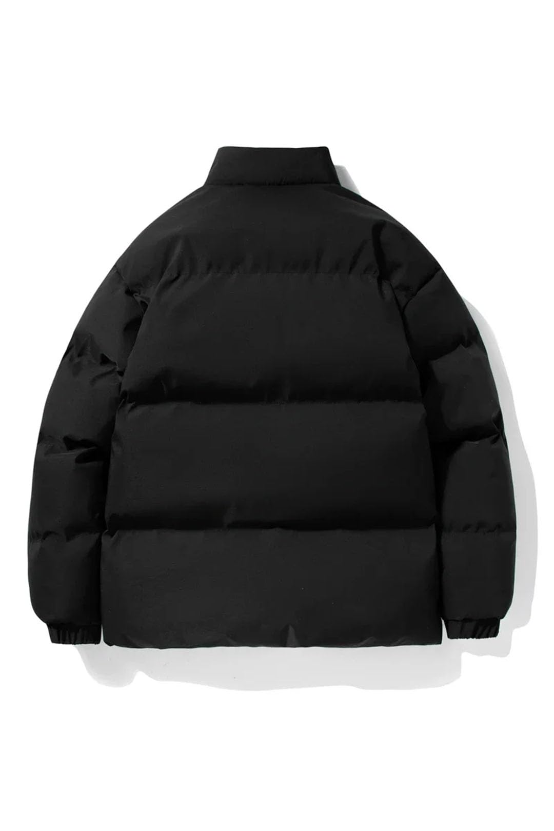 Piumino da uomo Inverno Tinta unita Caldo Addensato All'aperto Stand Collare Cappotto Allentato Imbottito