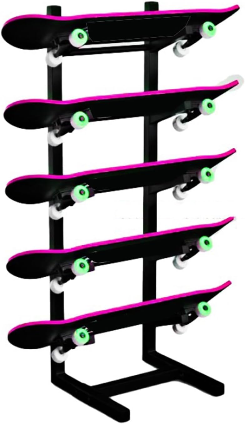 Skateboard Rack Floor Stand,Heavy Duty Sports Equipment Shelf,Indoor Outdoor Storage Display,30kg Load Capacity,for Garage Home School Use