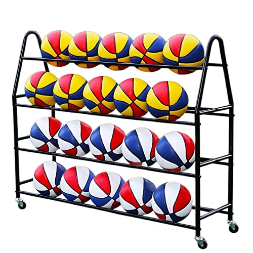 Rack pour ballons de volley-ball mobile pour libérer de l'espace au sol