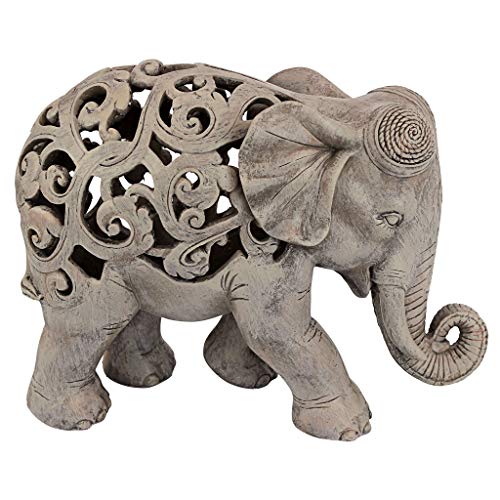 Design-Toscano-NG32745-Anjan-the-Elephant-Indian-Decor-Jali-Animal-Statue-305-cm-Polyresin-Brown-Stone