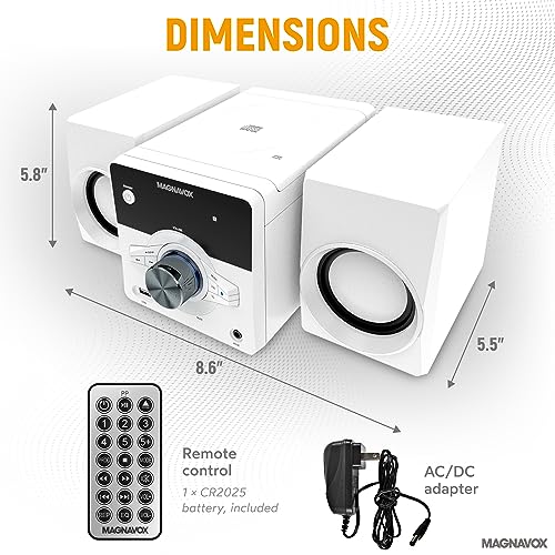 image for Magnavox MM442 3-Piece Top Loading CD Shelf System with Digital PLL FM