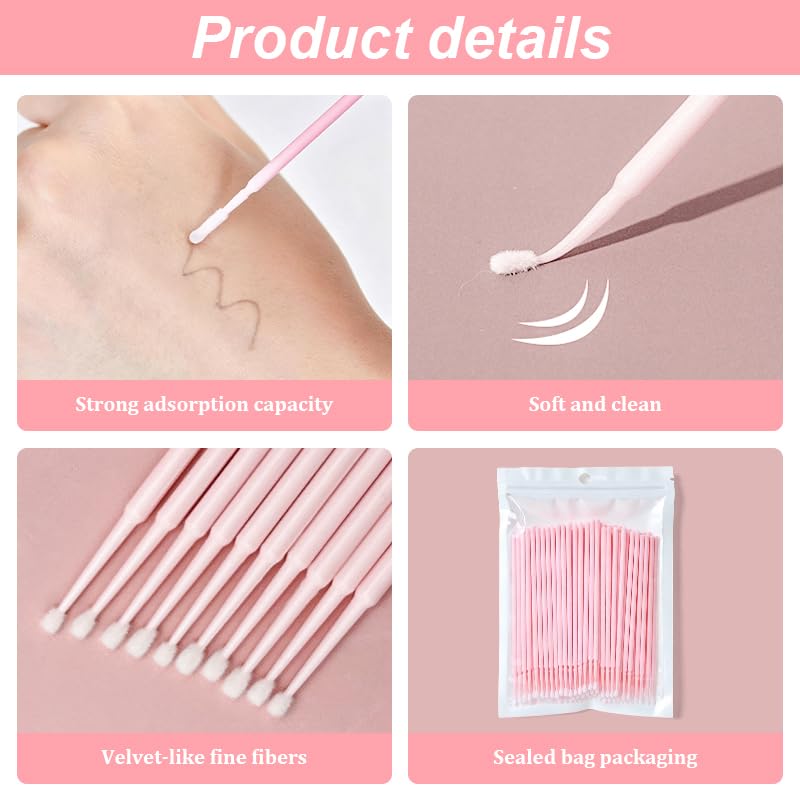Green 100 PCS Disposable Fine Adjustment Brush Set Including Three Different Sizes of 1.5mm 2mm And2.5mm Fine Headed Micro Hole Touch up Paint Brush Suitable for Small Area Repair of Car Paint Surface