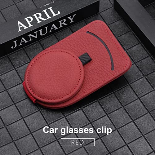 WIUSOODE Estojo para óculos de carro Suporte de clipe para sombra de sol Acessórios para interiores