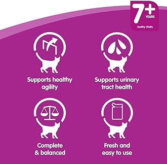 Whiskas 7+ - Wet Cat Food for Senior Cats - Fish Selection in Jelly - 48 x 100 g