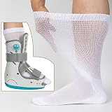 Extra Wide Mid Calves Socks Walking Boot Replacement Socks Medical Liner for Orthopedic Brace Shoe U
