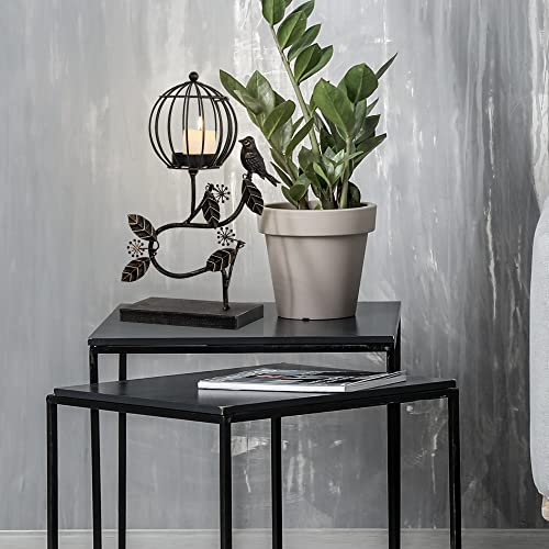 Edeco Birdcage Candle Holder,Lantern Candlestick Holders Gothic Vintage Home Wedding Decoration,Brown #TOP6