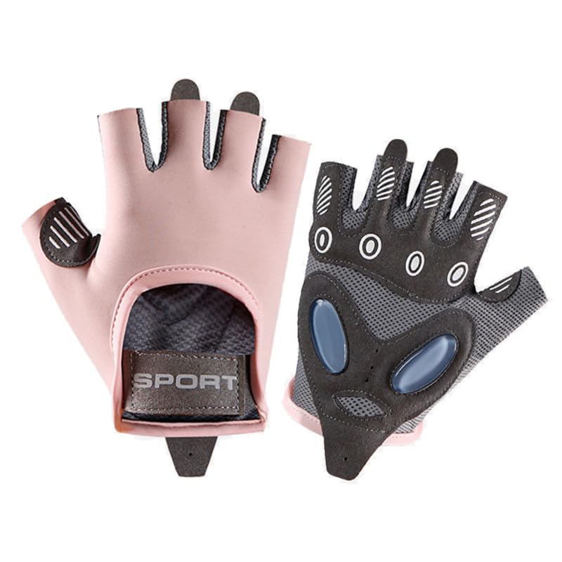 Gym Gloves for Women Men, Gym Liquid Silicone Half Gloves for Men Workout, Breathable Fingerless Hand Gloves for Gym, Anti-Slip and Wear-Resistant Gloves for Gym Workout, Yoga, Cycling - L (Pink) (B0DFP57HN1) Amazon Price History, Amazon Price Tracker