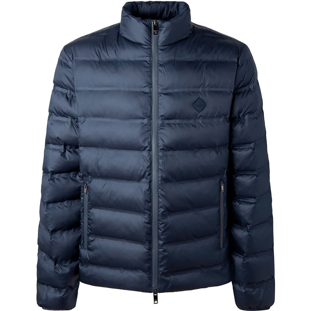 Hackett London Men's Lw Moto Jacket, Navy, M
