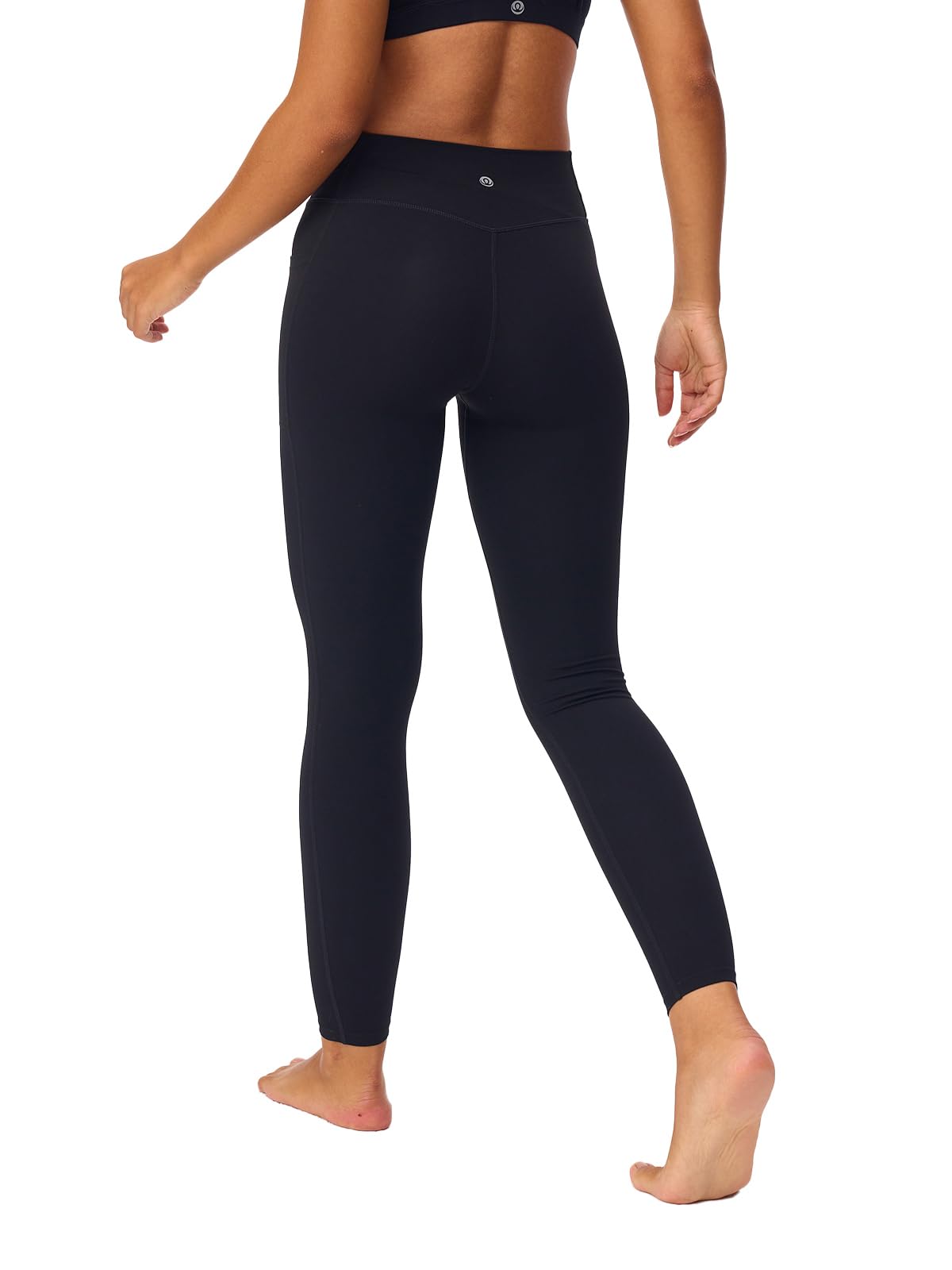 Leggings de compresión ligera de cintura alta para mujer, de longitud completa, cintura cruzada, pantalones de yoga atléticos con bolsillos para correr